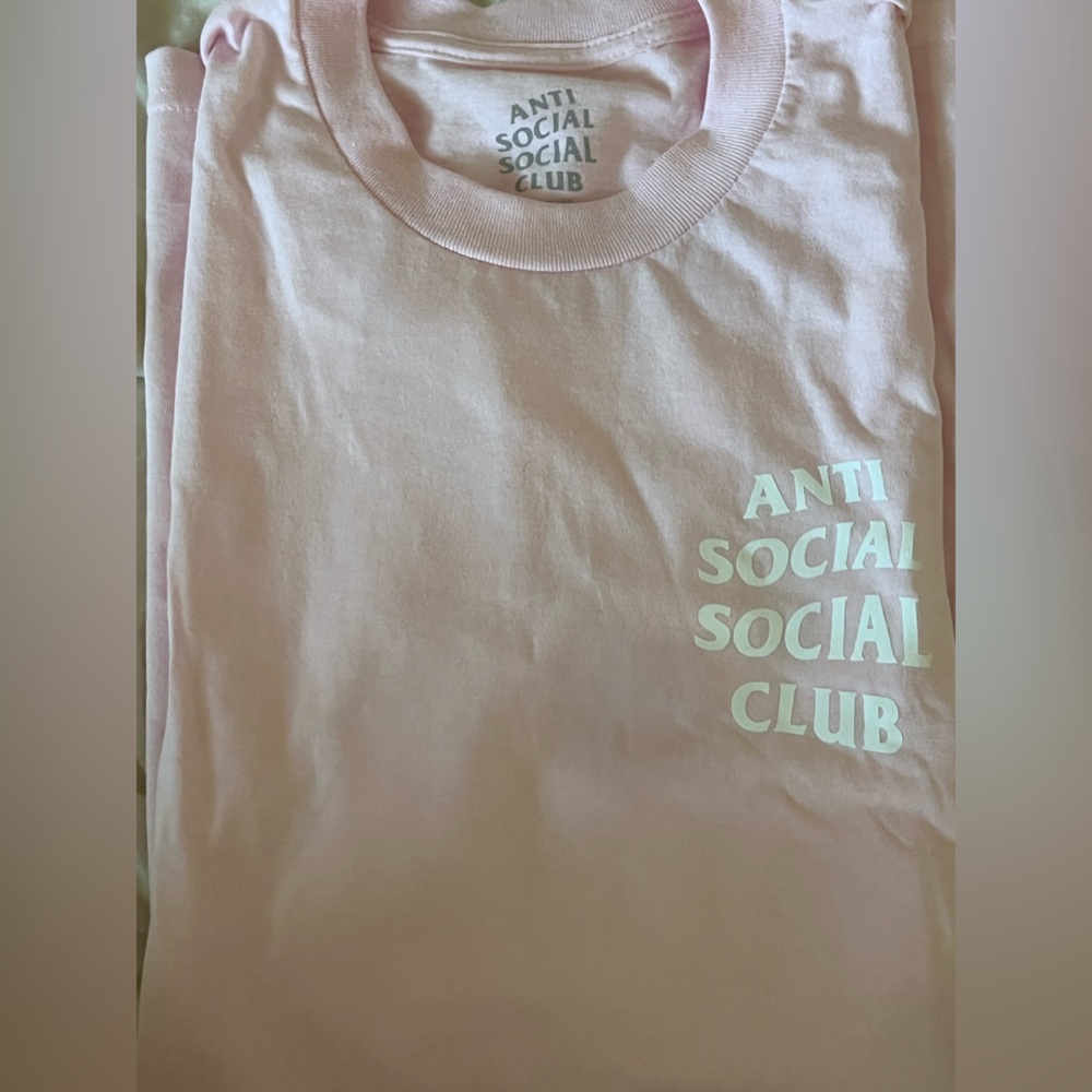 Anti social social club assc pink tshirt